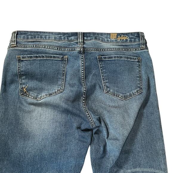 Kut From The Kloth Womens Blue Distressed Jeans Size 12 Soft Cotton Blend Skinny - Picture 7 of 10
